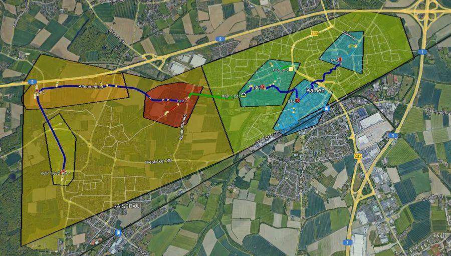 Weiße Flecken Genehmigungsplanung - Kamen Nord